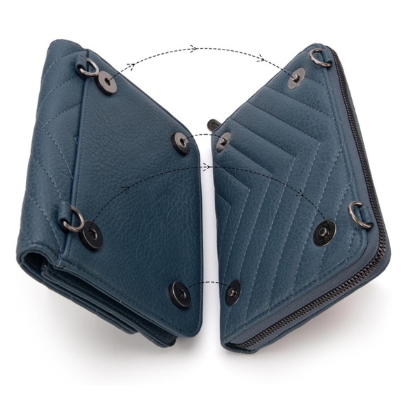 Wrangler Women 2 in 1 Magnetic Wallet/Purses with Crossbody Strap | NEW/NWT! - Picture 5 of 6